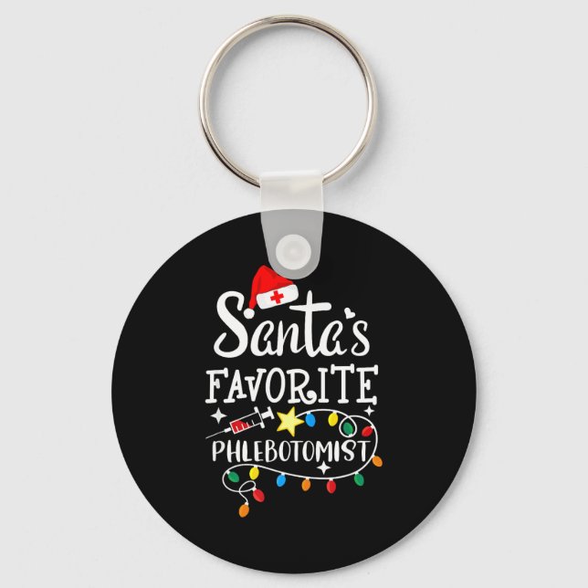 Llavero Santa's Favorite Phlebotomist Christmas Phlebotomy (Anverso)