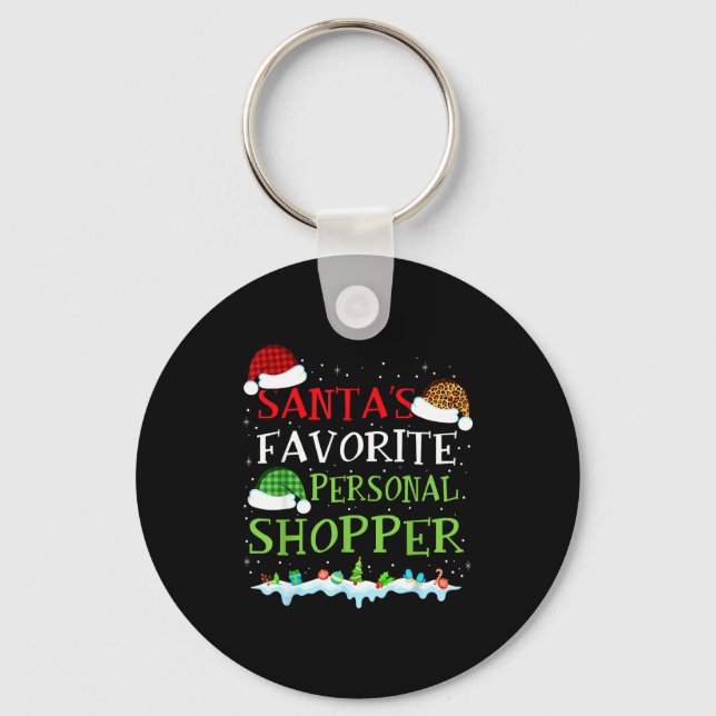 Llavero Santa's Favorite Shopper Fun Christmas Consultant  (Anverso)