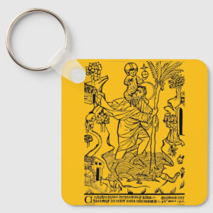 Llavero Santo Cristóbal católico romano