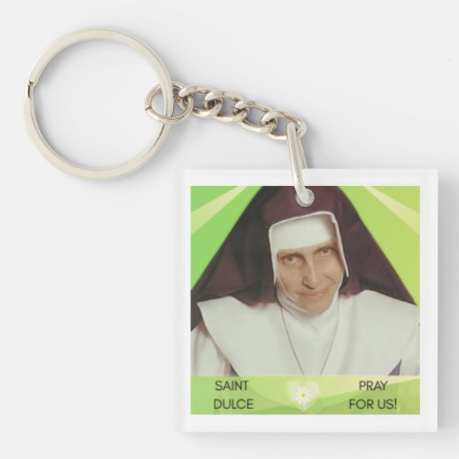 Llavero Santo Dulce de los pobres recuerdo (Frente)