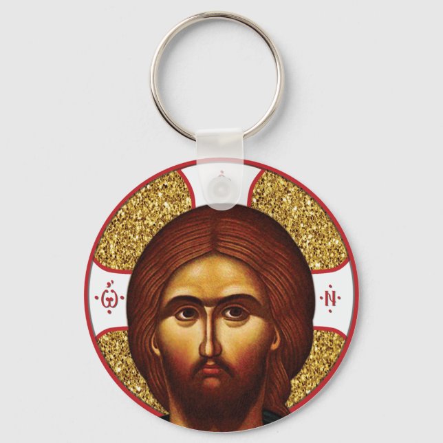 Llavero Santo Jesús Cristo Icono Ortodoxo (Anverso)