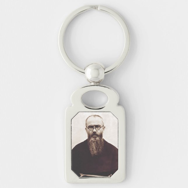 Llavero Santo Maximiliano Kolbe sacerdote católico polaco (Anverso)