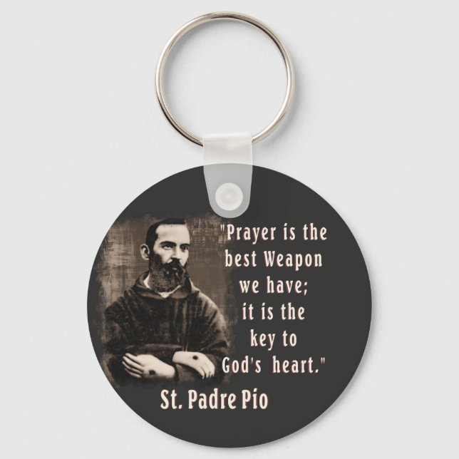 Llavero Santo Padre Pío Católico A-092721 (Anverso)
