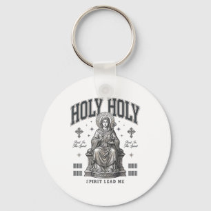 Llavero Santo Santo Diseño de Camiseta Religiosa de Grabad