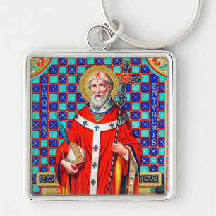 Llavero Santo Tomás Becket con casulla roja (K 34)