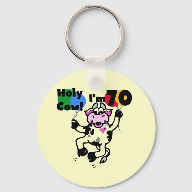 Llavero Santo Vaca Soy 70 camisetas y regalos (Anverso)