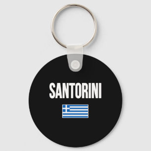 Llavero Santorini Grecia Bandera Griega Recuerdo Vacacione
