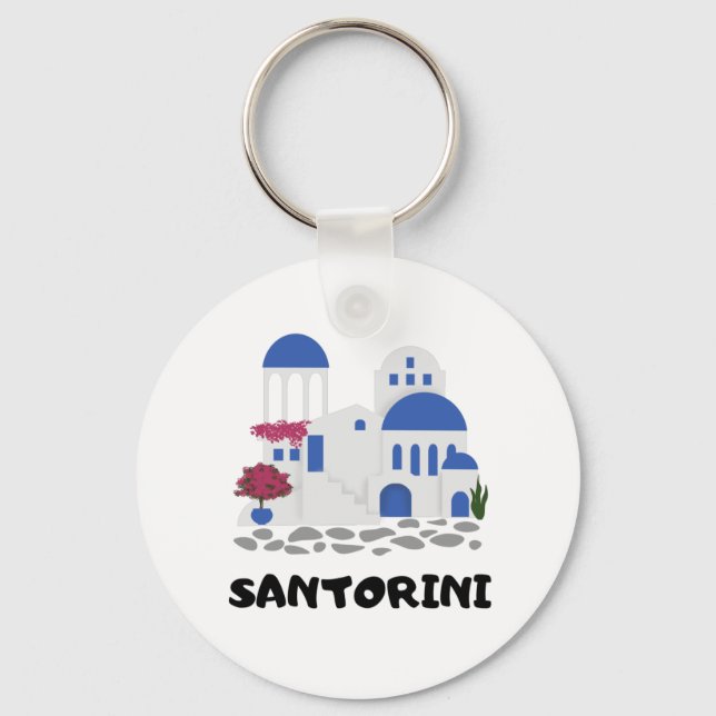 Llavero Santorini Grecia Vintage (Anverso)