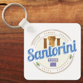 Llavero Santorini Grecia Vintage Isla de las Cícladas Egea