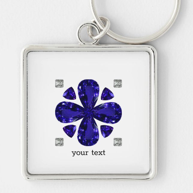Llavero Sapphire Diamond Art, Azul (Frente)