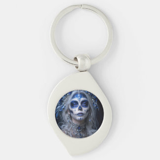 Llavero Sapphire Moon Calavera – Día Celestial de los Muer