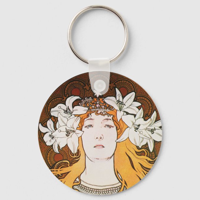 Llavero Sarah Bernhardt, Mucha (Anverso)