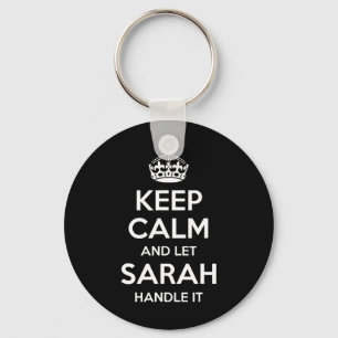 Llavero Sarah Keep Calm Nombre Personalizado Funny Cumplea