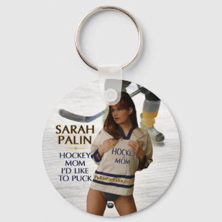 Llavero Sarah Palin - Mamá De Hockey Que Me Gustaría Puck 