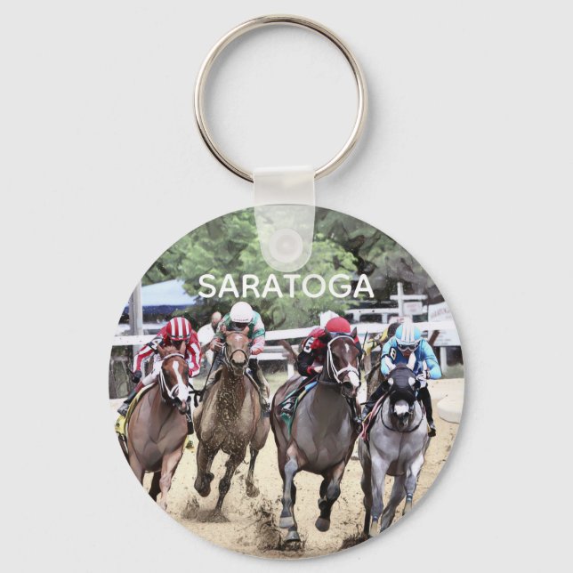 Llavero SARATOGA - Girando la Curva (Anverso)