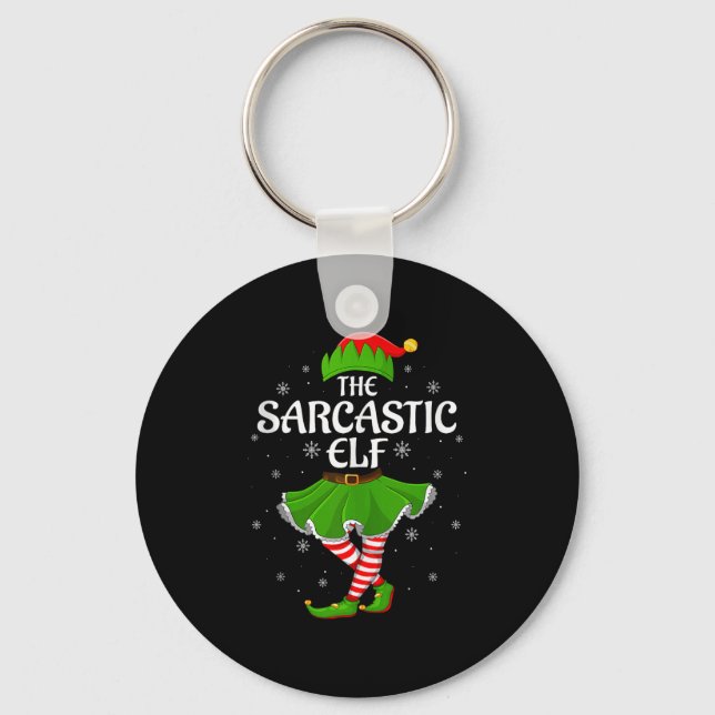 Llavero Sarcastic Elf Christmas Family Girls Women Elf Squ (Anverso)