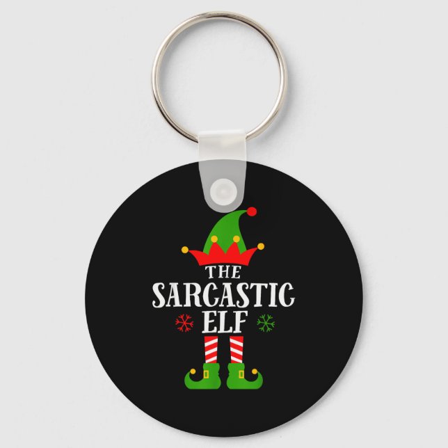 Llavero Sarcastic Elf Funny Matching Family Group Christma (Anverso)