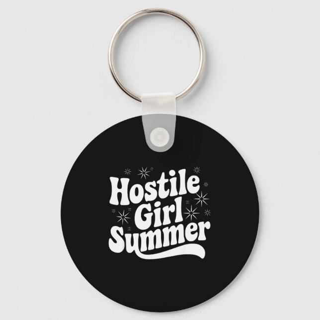 Llavero Sarcastic Quote Retro Saying Hostile Girl Summer B (Anverso)