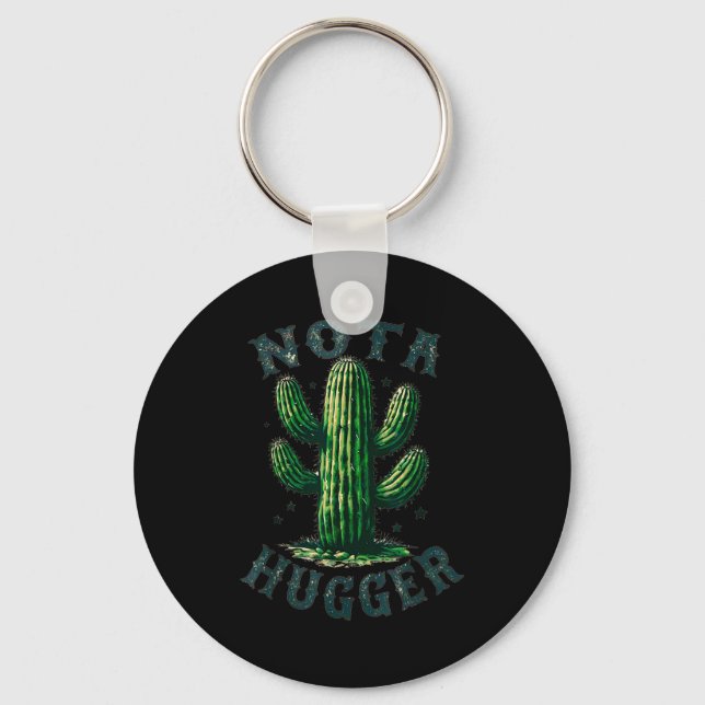 Llavero Sarcastic Sayings Cactus Not A Hugger No Hug Meme  (Anverso)