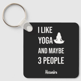 Llavero Sarcastic Yoga Key Chain For Women Funny Quote