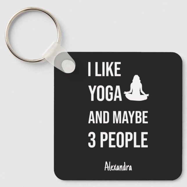 Llavero Sarcastic Yoga Key Chain For Women Funny Quote (Anverso)