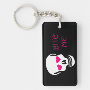 Llavero Sarcástico Bite Me (Calavera)
