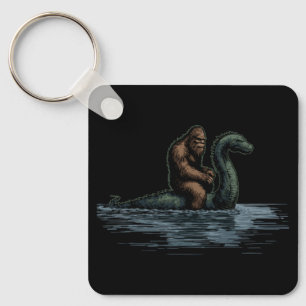 Llavero Sasquatch Bigfoot Cabalga el Monstruo del Loch