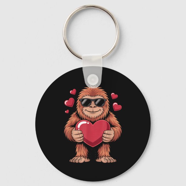 Llavero Sasquatch Valentine's Day - Bigfoot Heart Sungles  (Anverso)