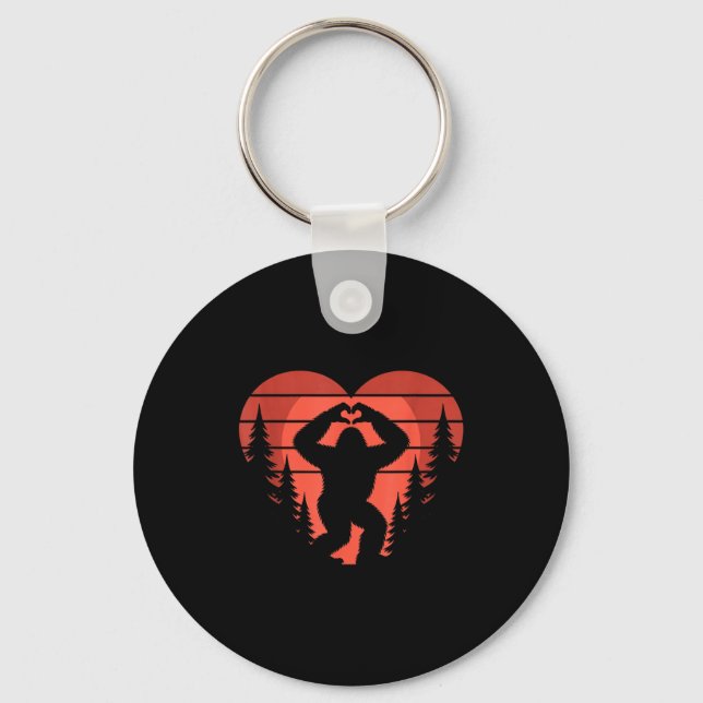 Llavero Sasquatch Valentine's Day - Bigfoot Heart Sungles  (Anverso)