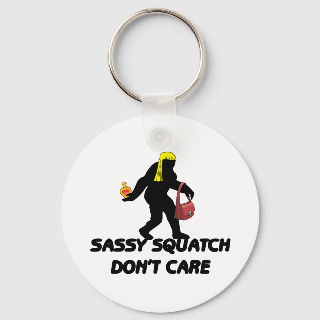 Llavero Sassy Squatch no importa (Anverso)