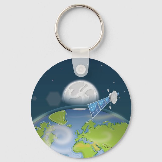 Llavero Satélite de órbita terrestre (Anverso)