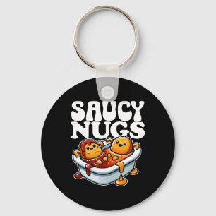Llavero Saucy Nugs Personalizado Food Funny Bbq Sauce Poll