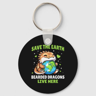 Llavero Save Earth Beared Dragon Design - Divertido Animal