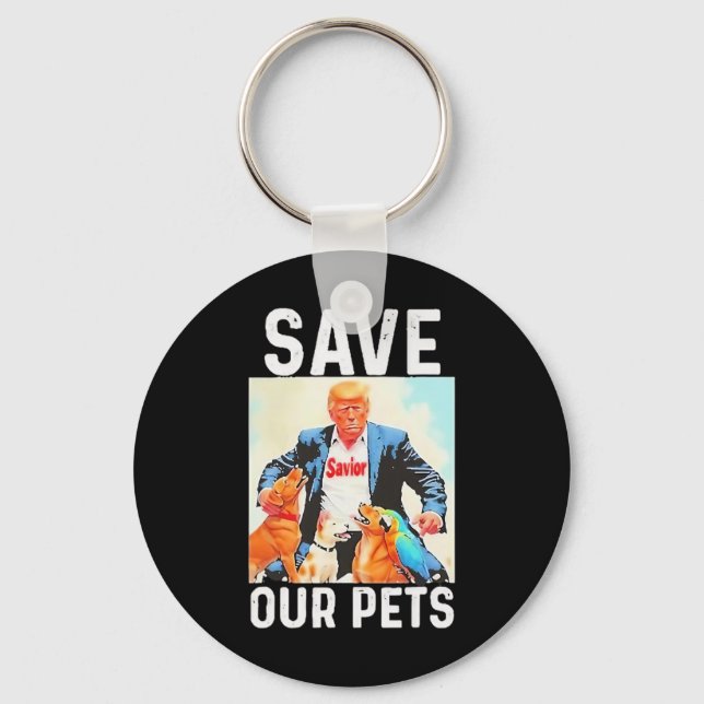 Llavero Save Our Pets Trump Funny  (Anverso)