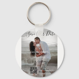 Llavero Save the date simple minimal QR scan code details