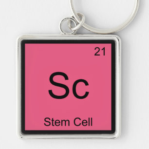 Llavero Sc - Células Madre Divertido Elemento Químico Símb