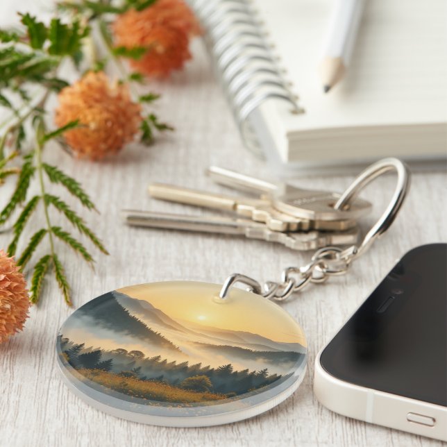 Llavero Scenic Nature Landscape Acrylic Keychain  (Frente Derecha)