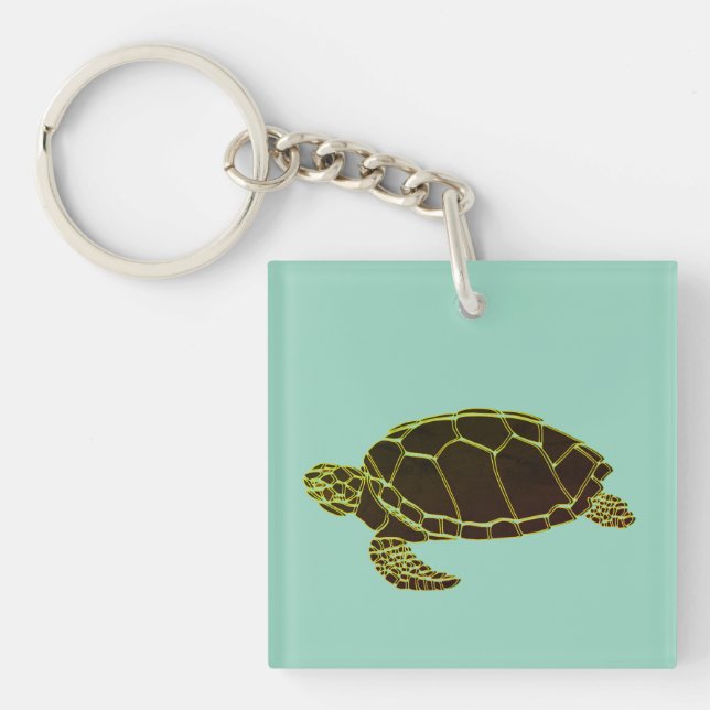 Llavero Schildkröte grün schwarz (Frente)