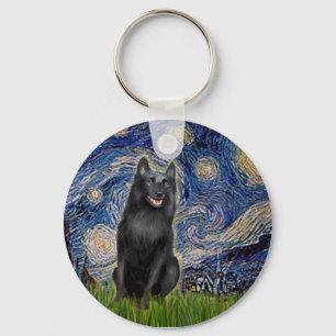 Llavero Schipperke 5 - Noche estrellada