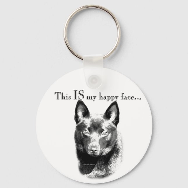 Llavero Schipperke Happy Face (Anverso)