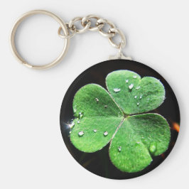 Llavero Schlüsselanhänger Kleeblatt mit Wassertropfen