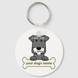 Llavero Schnauzer miniatura personalizado