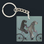 Llavero Schnauzer Tandem<br><div class="desc">Tándem Schnauzer de Fabfunky. Cuenta con schnauzers montando una bicicleta en un estilo caprichoso y de vapor. | 192047D</div>