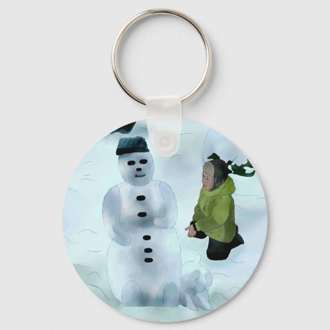 Llavero Schneemann bauen (Anverso)