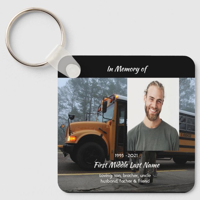 Llavero School Bus Driver Memorial Keepsake  (Anverso)