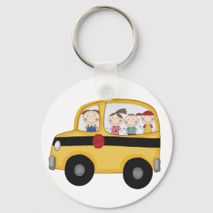 Llavero School Bus with Kids T-shirts and Gifts
