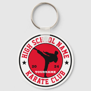 Llavero School Karate Club Martial Art Personalizado Depor