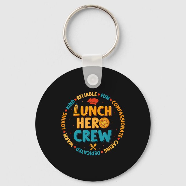Llavero School Lunch Hero Squad Funny Cafeteria Workers Cr (Anverso)