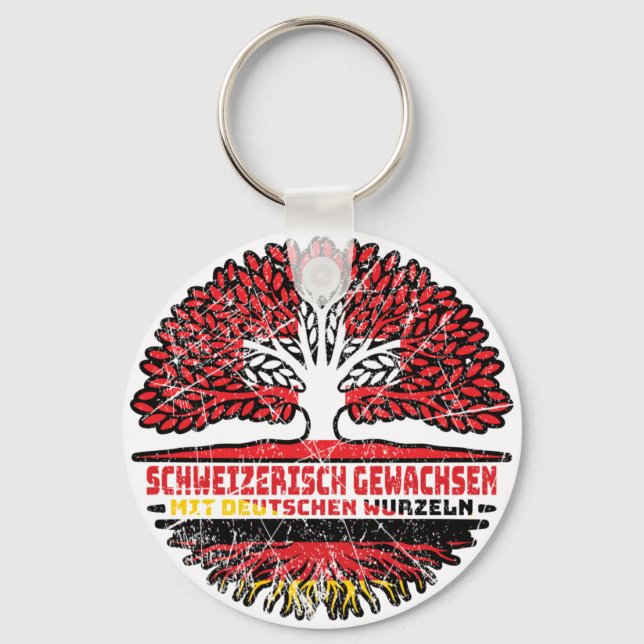 Llavero Schweiz Schweizer Deutsch Deutschland Baum Wurzel (Anverso)