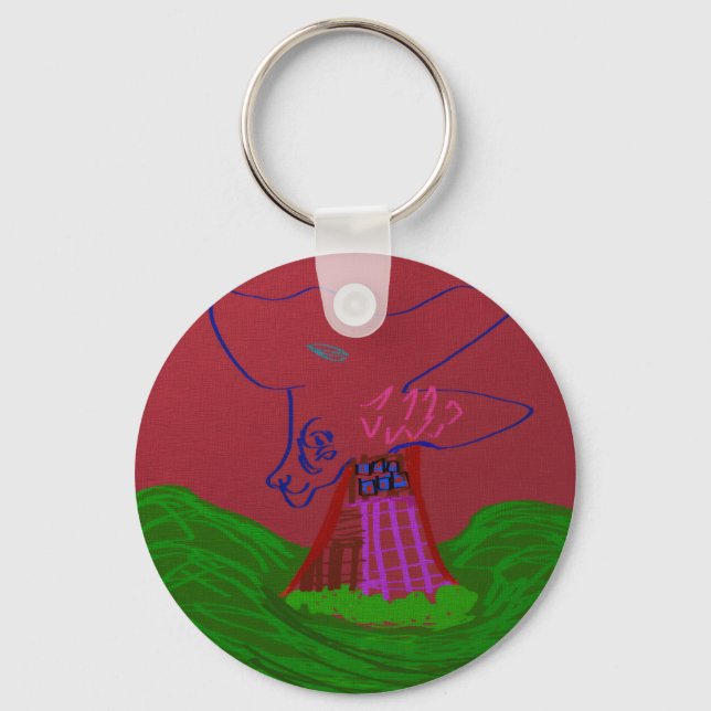 Llavero Sci-fi Fantasy Creature Landscape Keychain (Anverso)